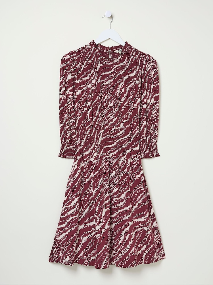 FatFace Krishan Red Wild Terrain Jersey Dress - Image 5 of 5
