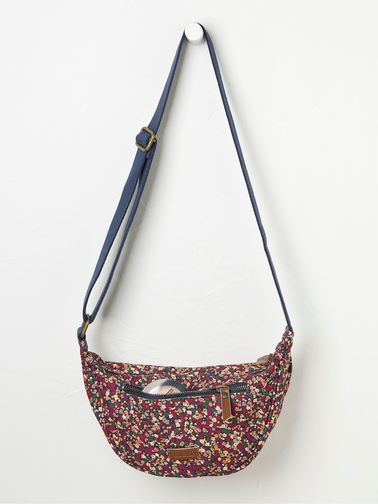 FatFace Gia Purple Canvas Sling Bag - Image 2 of 2