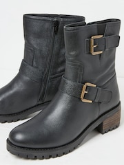 FatFace Liberty Black Biker Boots - Image 3 of 3