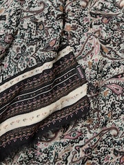 FatFace Wild Black Ditsy Lightweight Printed Scarf - Image 2 of 2