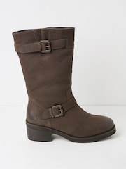 FatFace Camilla Brown Biker Boots - Image 1 of 1