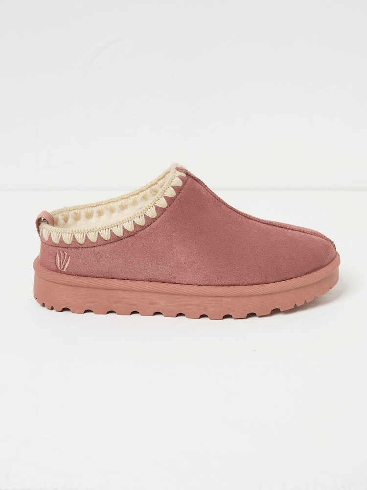 FatFace Lyra Pink Mule Slippers - Image 1 of 3