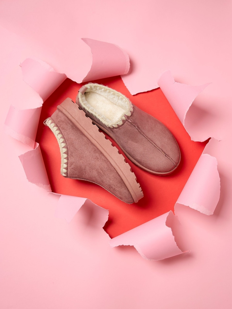 FatFace Lyra Pink Mule Slippers - Image 3 of 3