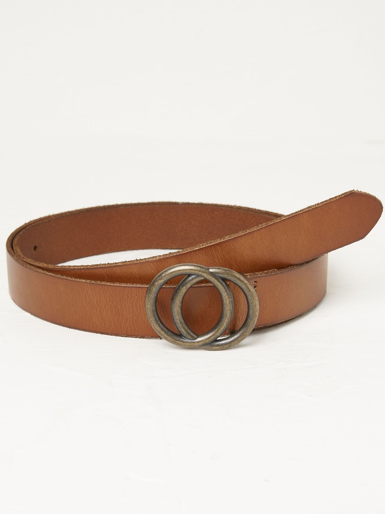 FatFace Jean Brown Double Circle Belt - Image 1 of 3