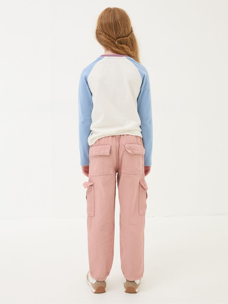 FatFace Hattie Pink Tapered Cargo Trousers - Image 2 of 4