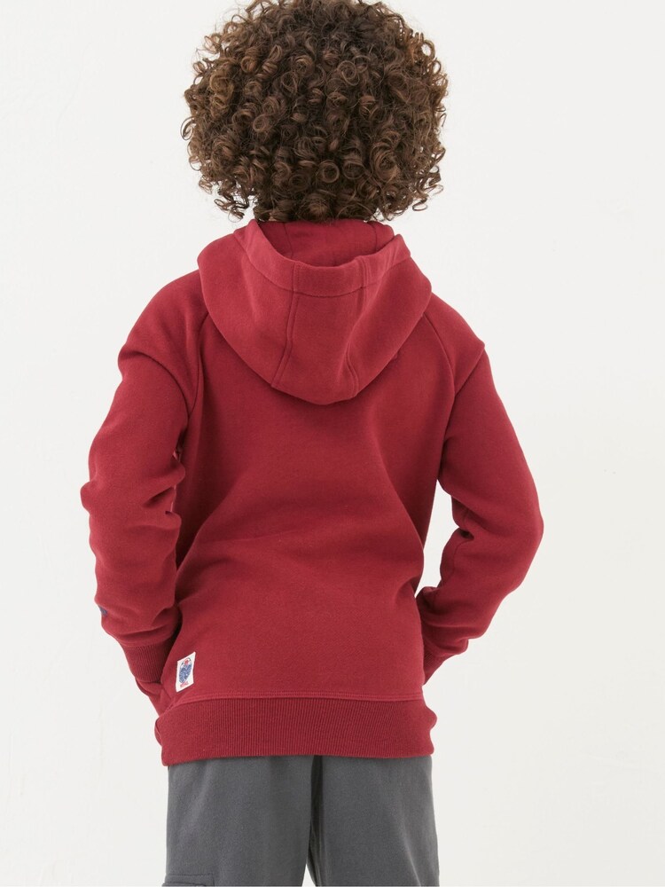 FatFace Red Skate Popover Hoodie - Image 2 of 6 FatFace Red Skate Popover Hoodie - Image 2 of 6