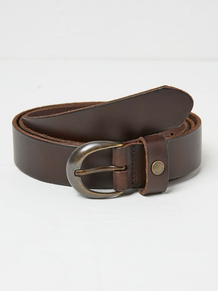 FatFace Brown Leather Jean Belt - Image 1 of 2