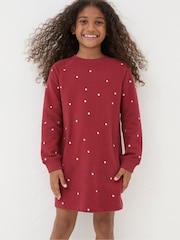 FatFace Red Georgia Sweat Dress - Image 1 of 5