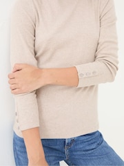 FatFace Callie Oatmeal Long Sleeve Top - Image 5 of 6