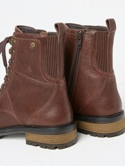 FatFace Margot Brown Lace-Up Boots - Image 2 of 3