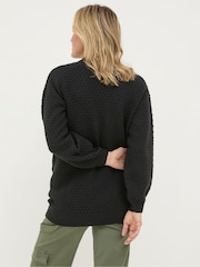 FatFace Ali Black V-Neck Cardigan - Image 2 of 5