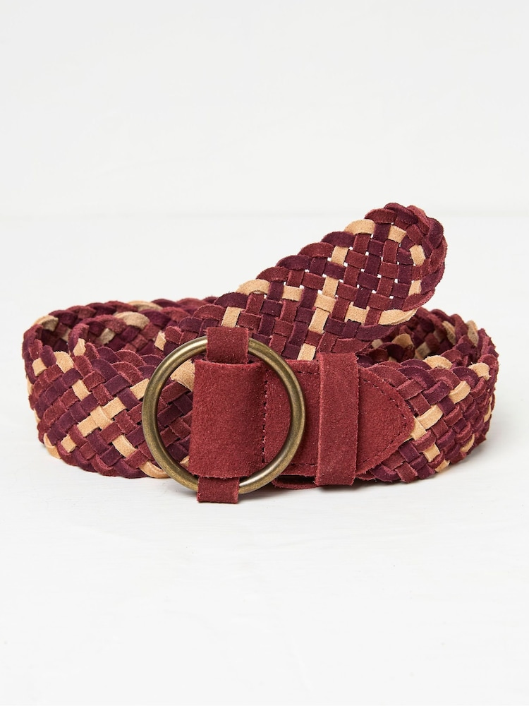 FatFace Red Multi Weave Belt - Image 1 of 2