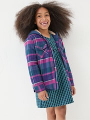 FatFace Purple Check Shacket - Image 3 of 6