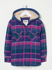FatFace Purple Check Shacket - Image 6 of 6