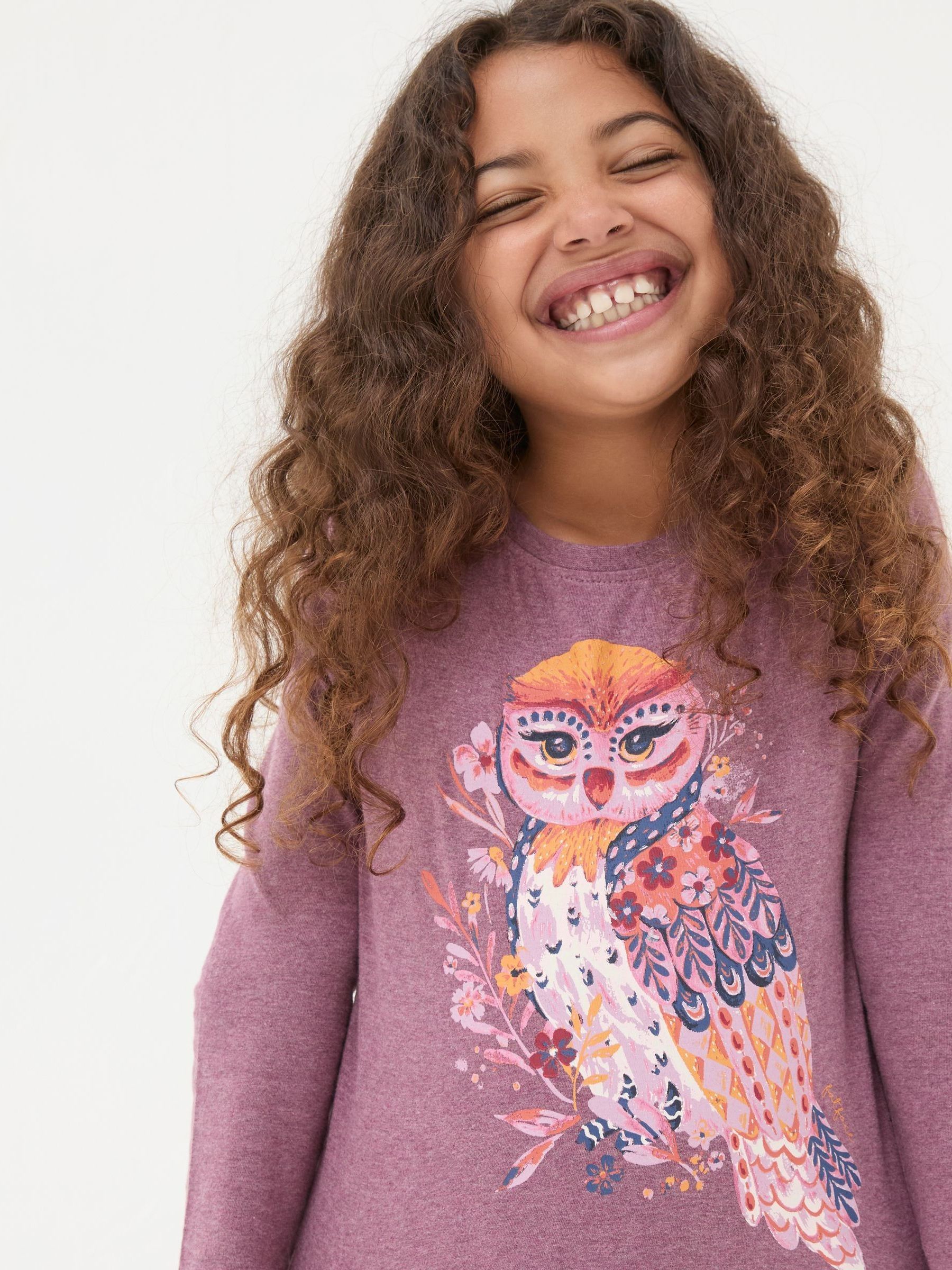 Buy FatFace Dusky Purple Owl Pyjama Set from Next Luxembourg