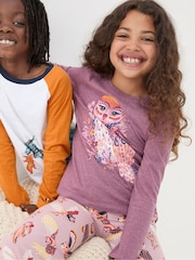 FatFace Dusky Purple Owl Pyjama Set - Image 6 of 7