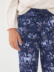 FatFace Navy Blue Unicorn Pyjama Set - Image 5 of 6