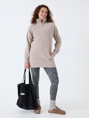 FatFace Sutton Natural Half Zip Sweatshirt - Image 5 of 6