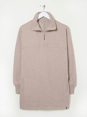 FatFace Sutton Natural Half Zip Sweatshirt - Image 6 of 6