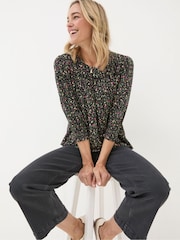 FatFace Shelley Black Ditsy Marks Blouse - Image 4 of 6