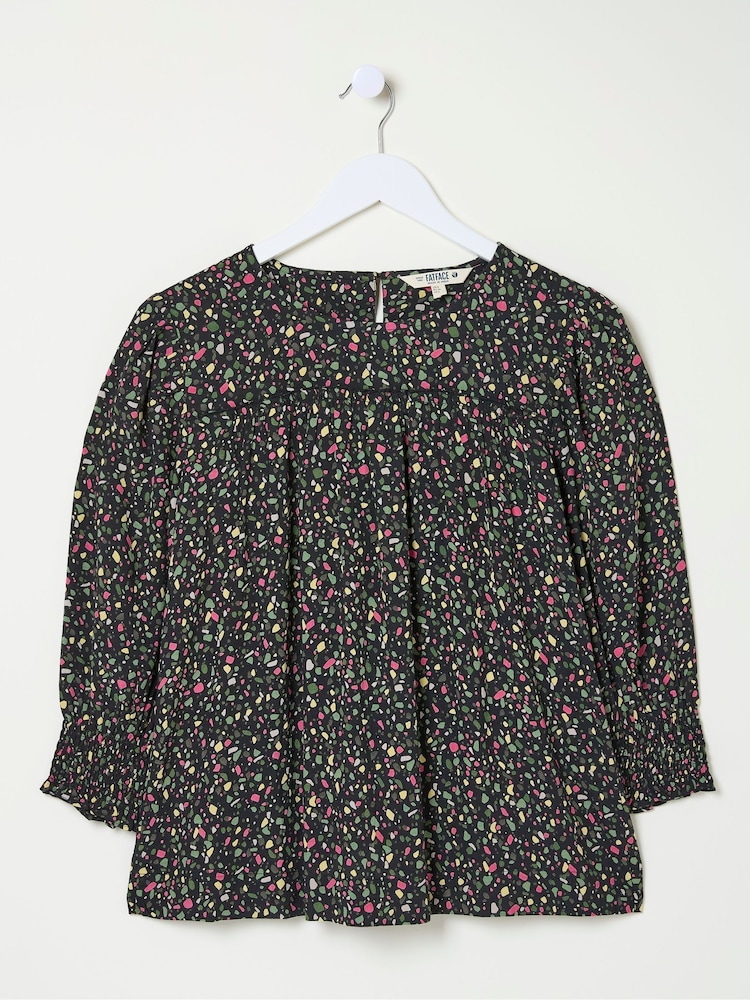 FatFace Shelley Black Ditsy Marks Blouse - Image 6 of 6