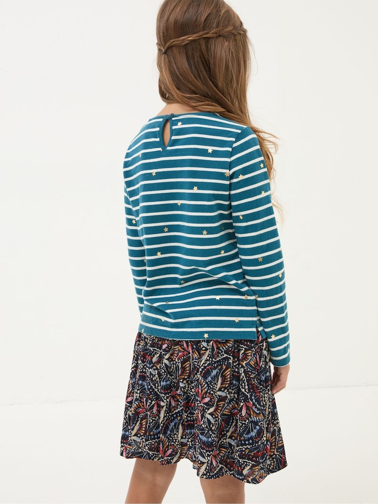 FatFace Blue Star Breton T-Shirt - Image 2 of 5