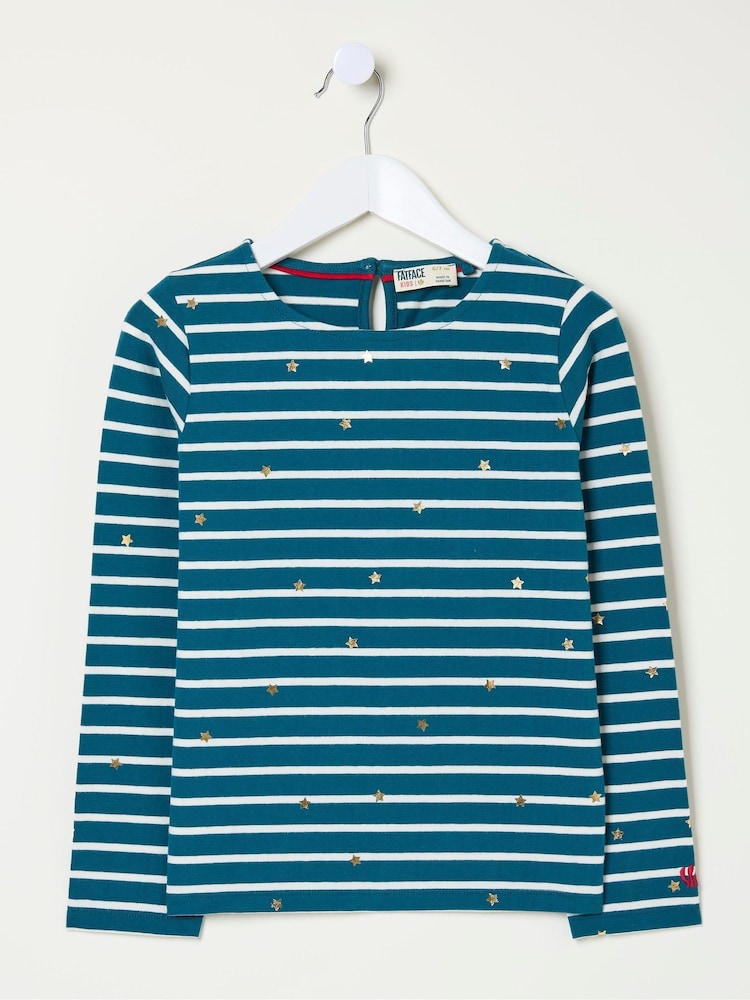 FatFace Blue Star Breton T-Shirt - Image 5 of 5
