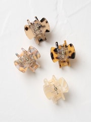FatFace Brown 4 Pack Resin Claw Clips - Image 2 of 2
