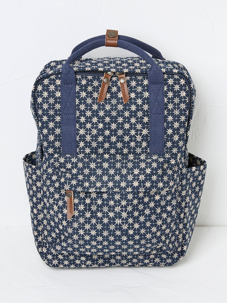 FatFace Blue Canvas Backpack - Image 1 of 2