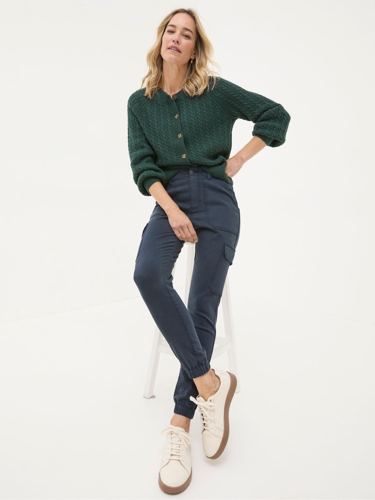 FatFace Hythe Blue Cargo Trousers - Image 1 of 5