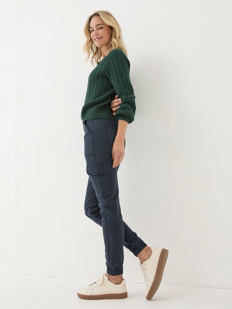 FatFace Hythe Blue Cargo Trousers - Image 2 of 5