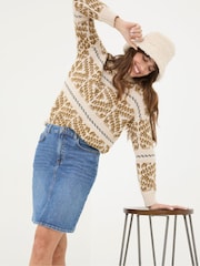 FatFace Hattie Blue Denim Skirt - Image 1 of 6