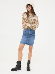 FatFace Hattie Blue Denim Skirt - Image 2 of 6