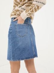 FatFace Hattie Blue Denim Skirt - Image 4 of 6