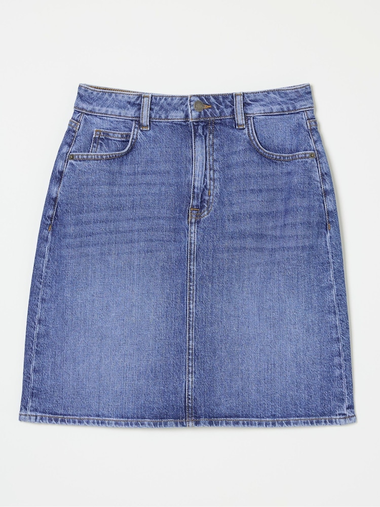 FatFace Hattie Blue Denim Skirt - Image 6 of 6