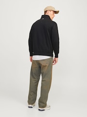 JACK & JONES Black Quarter Zip Sweatshirt - Image 4 of 7