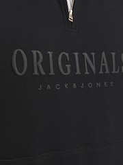 JACK & JONES Black Quarter Zip Sweatshirt - Image 6 of 7