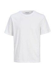 JACK & JONES White Short Sleeve 100% Cotton Pyjamas Set - Image 2 of 3