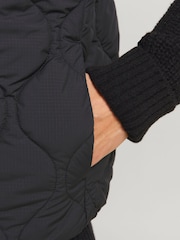 JACK & JONES Black Onion Quilted Padded Gilet - Image 6 of 7