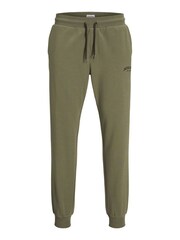 JACK & JONES Olive Green Logo Hoodie Joggers Set - Image 3 of 3