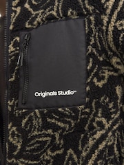 JACK & JONES Black Teddy Borg Zip Through Fleece - Image 5 of 5