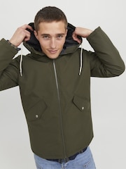 JACK & JONES Green Hooded Parka Jacket - Image 2 of 5