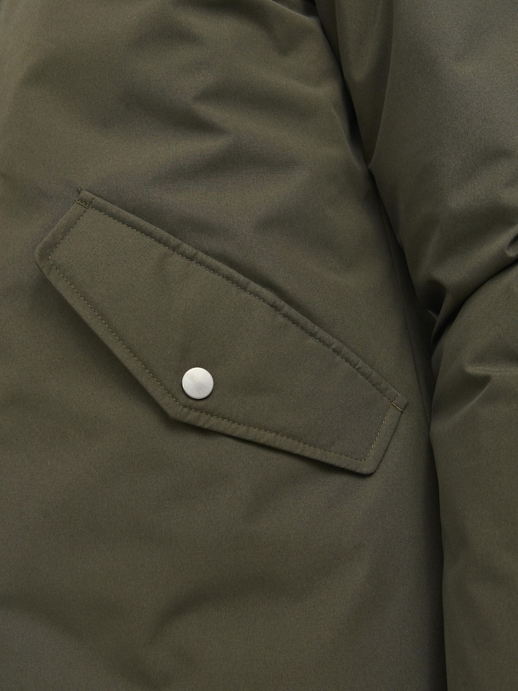JACK & JONES Green Hooded Parka Jacket - Image 5 of 5