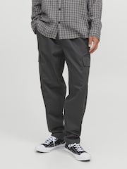 JACK & JONES Grey Wide Tapered Cargo Trousers - Image 1 of 5