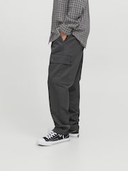 JACK & JONES Grey Wide Tapered Cargo Trousers - Image 2 of 5