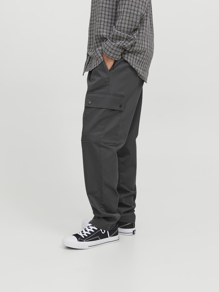 JACK & JONES Grey Wide Tapered Cargo Trousers - Image 2 of 5