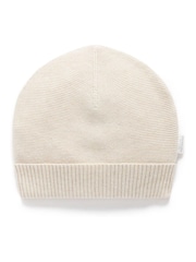 Purebaby Natural 100% Cotton Textured Beanie - Image 1 of 2
