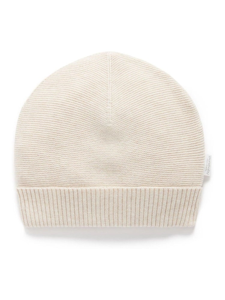 Purebaby Natural 100% Cotton Textured Beanie - Image 1 of 2
