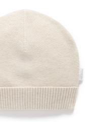 Purebaby Natural 100% Cotton Textured Beanie - Image 2 of 2