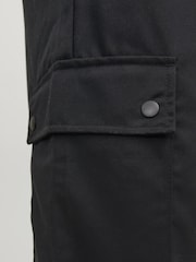 JACK & JONES Black Wide Tapered Cargo Trousers - Image 5 of 5